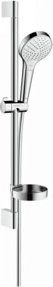 Hansgrohe Brause-Set Croma Select S Vario mit Brausestange und Seifenschale in Chrom und Weiß - Bild 1
