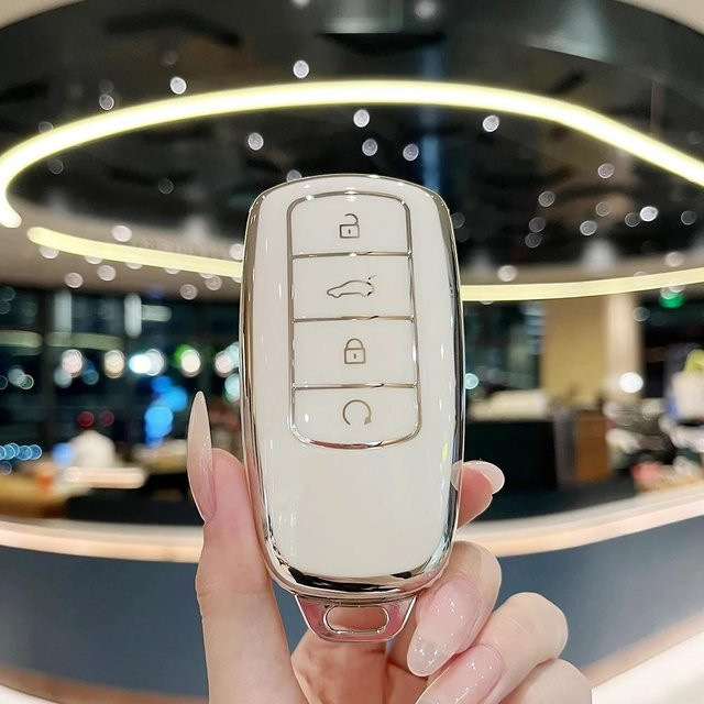 Schlüsselanhänger und Schlüsselabdeckung für Chery Omoda 5 C5 Tigo 7 8 Pro Max Tigo 7 8 Plus Arrizo 5 Plus Jaecoo in Grau - Bild 1