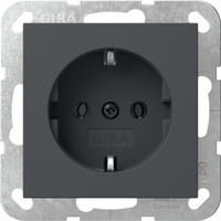 Gira Steckdose Typ F in Anthrazit, Schutzkontakt 16 Ampere 250 Volt, Unterputz-Einbau ohne Befestigungskrallen - Bild 1