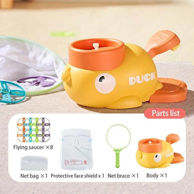 Fashnics Kinder-Flugscheiben-Raketenwerfer Ente Elefant, ab 3 Jahre - Bild 1