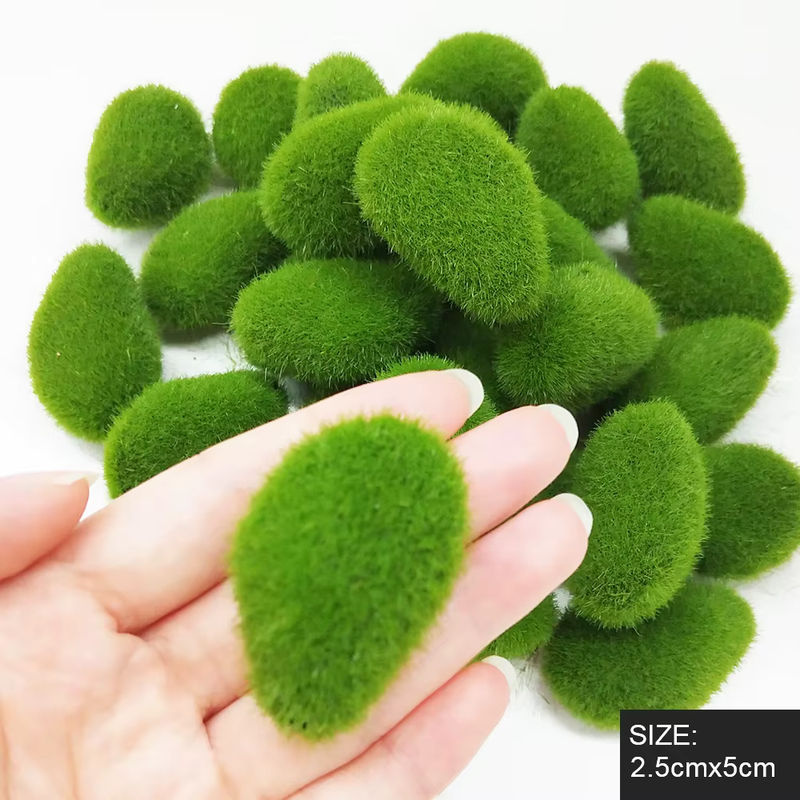 30 Stück künstliche Moosfelsen in Grün für DIY-Gartendekoration und Wohnkultur - Bild 2