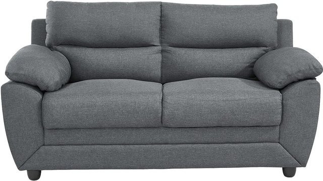 Vente-unique Sofa Manoa Anthrazitgrau mit Stoffbezug Breite: 163 cm - Bild 1