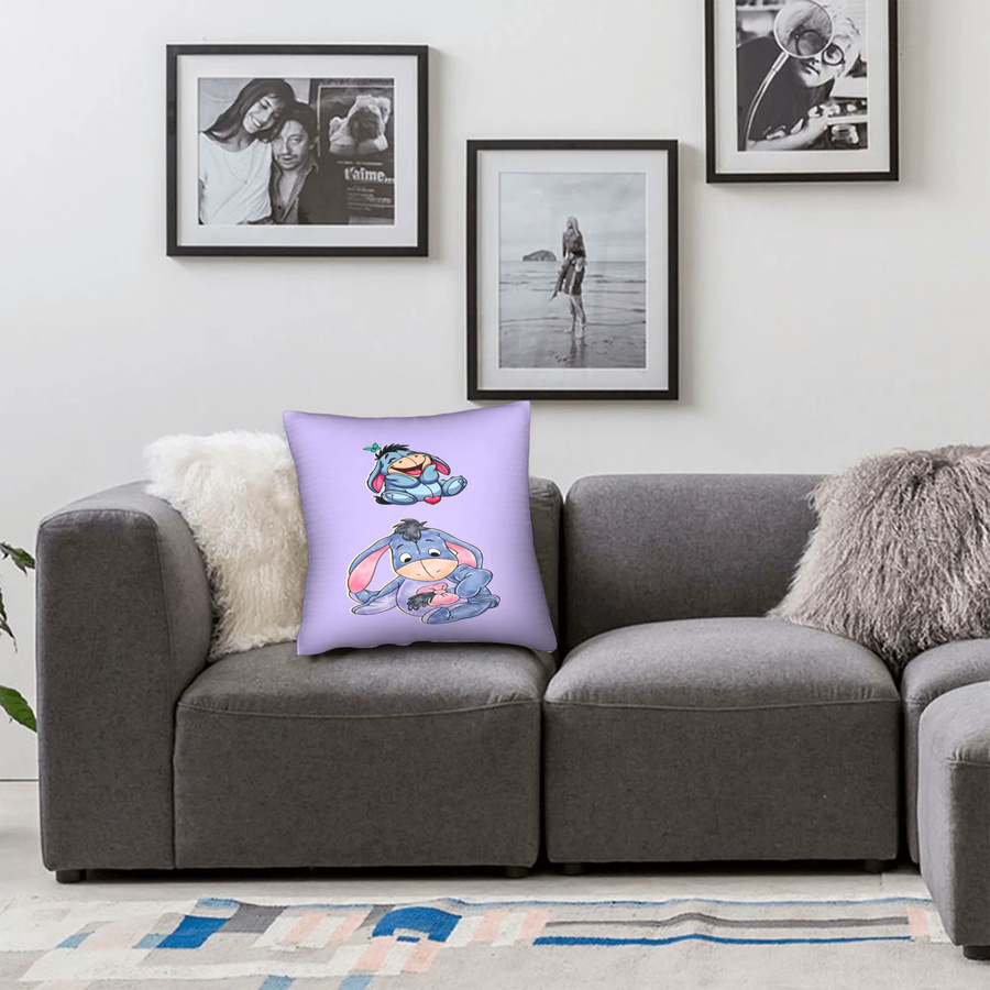 Potdemiel Kissenbezug Winnie The Pooh Eeyore Design in Lila für Sofa und Schlafzimmer - Bild 2