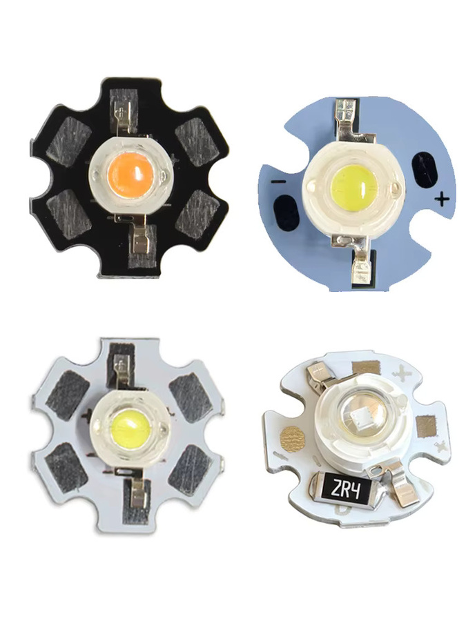 10 Stück LED-Chips für DC 3V 3,7V 5V 12V mit 1W und 3W Leistung in verschiedenen Farben und auf 16mm 20mm PCB - Bild 6