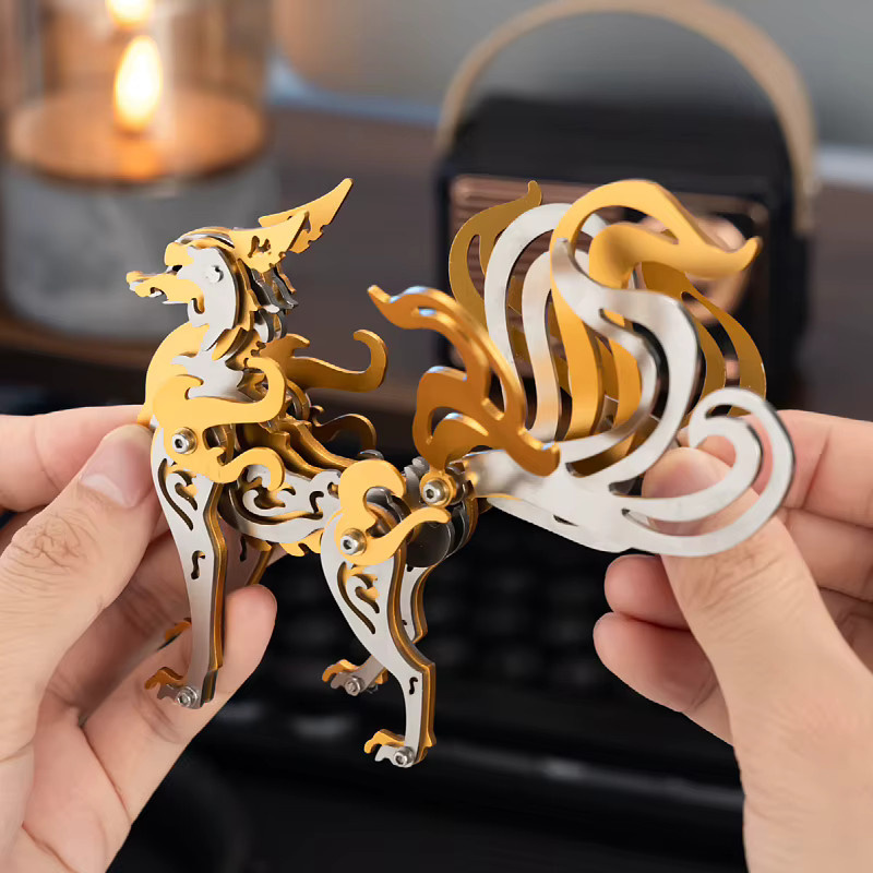 MOKR Neun-Schwänziger Fuchs, 3D Metall-Puzzle-Spielzeug, Bausatz - Bild 1