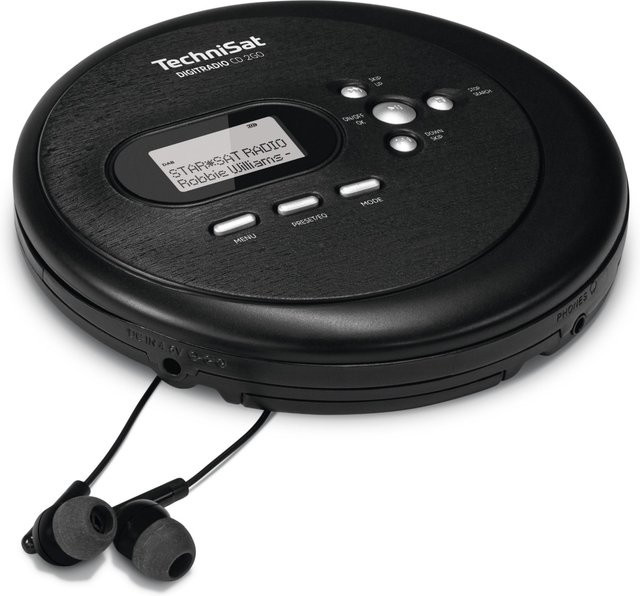 Technisat DigitRadio CD 2GO tragbarer MP3 CD-Player mit Radio in Schwarz - Bild 1