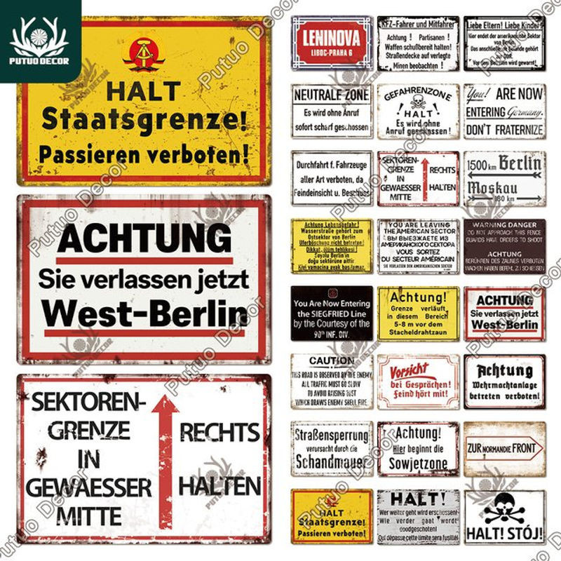 Putuo Decor War History Vintage Metallschild als dekorative Wandplakette in mehrfarbig, B/H: 30 x 30 cm - Bild 1