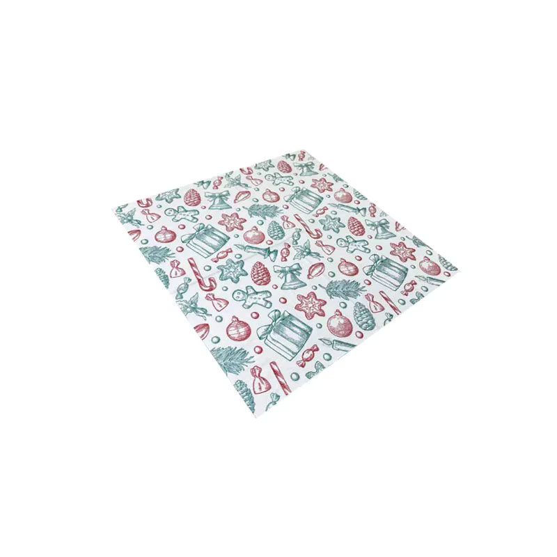 GUANYAO Weihnachts Servietten Set aus 2-lagigem Einweg-Papier mit Weihnachtsmotiven, 20 Stück, Durchmesser: 33 cm, Mehrfarbig - Bild 2
