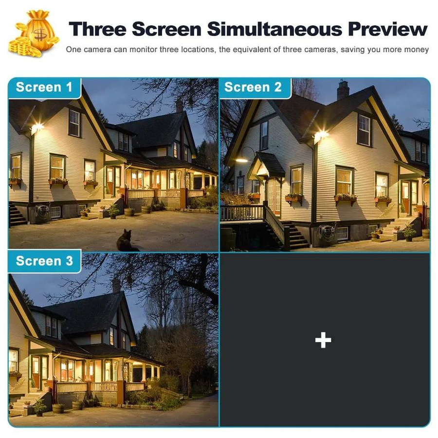 Vstarcam 12MP 6K PTZ-IP-Überwachungskamera mit KI-Personenerkennung, Multi-Objektiv und automatischer Verfolgung für drei Bildschirme, drahtlose CCTV-Sicherheitskamera - Bild 6