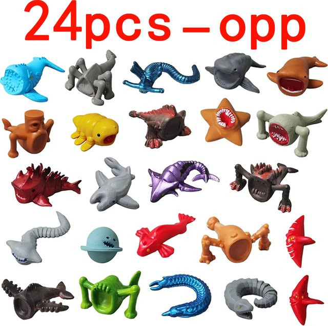 Bandai Subnautica Sea Eater Monster Figuren, 24-teiliges Set, Meerestiere - Bild 1