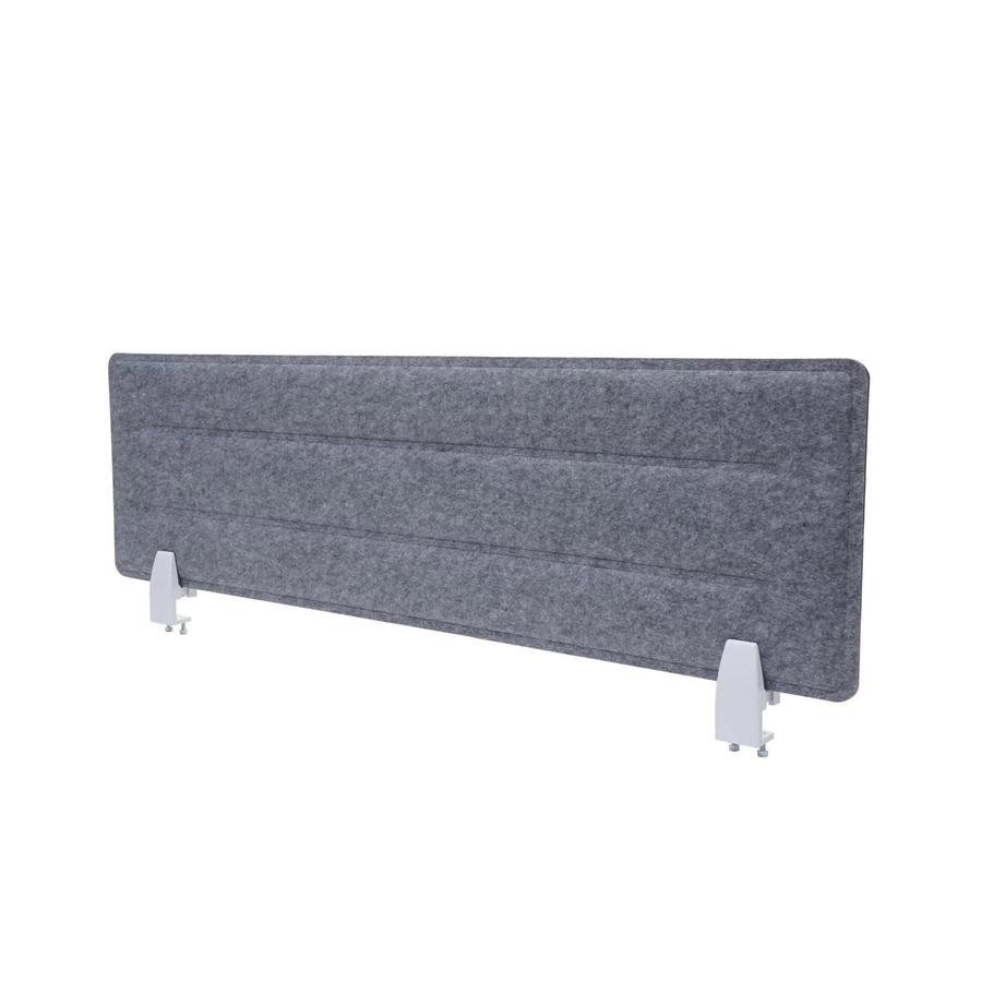 MCW Tischtrennwand G76 Sichtschutz und Pinnwand aus Textil in Grau, Breite: 100 cm, Höhe: 30 cm - Bild 2