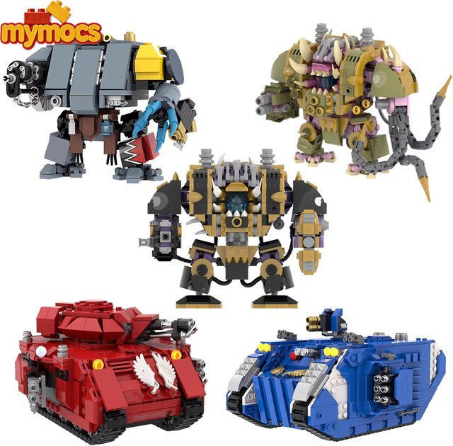 Mymocs Ideen Kampfspiel Roboter-Wölfe Himmelkrieger Mecha und Militärpanzer Landrauber, Bausteine, Set - Bild 1