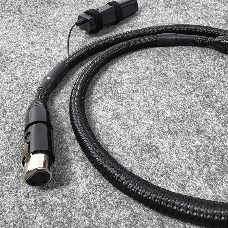 WEL Axinite XLR Koaxialkabel 110ohm HiFi Audio AES/EBU Digitales XLR-Verbindungskabel 3-Pin männlich zu weiblich in Silber/Schwarz - Bild 2