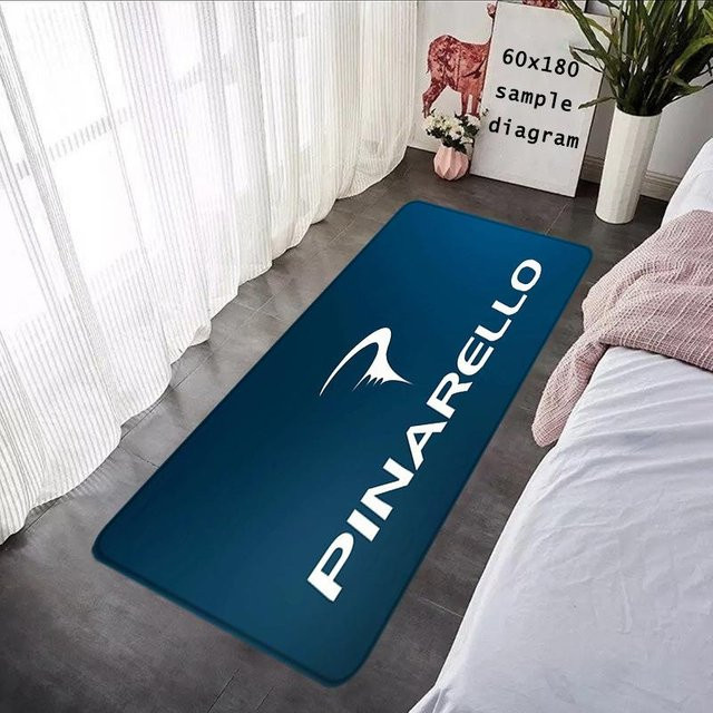 Fahrrad Teppich Matte mit Fahrrad Logo in Blau, rutschfest und waschbar, B/T: 50 x 150 cm - Bild 1