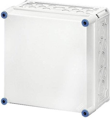 Hensel Leergehäuse Mi 0201 Verteilerdose Wandmontage Kunststoff Grau/Weiß B/H/T: 27,5 x 27,5 x 14,6 cm - Bild 1