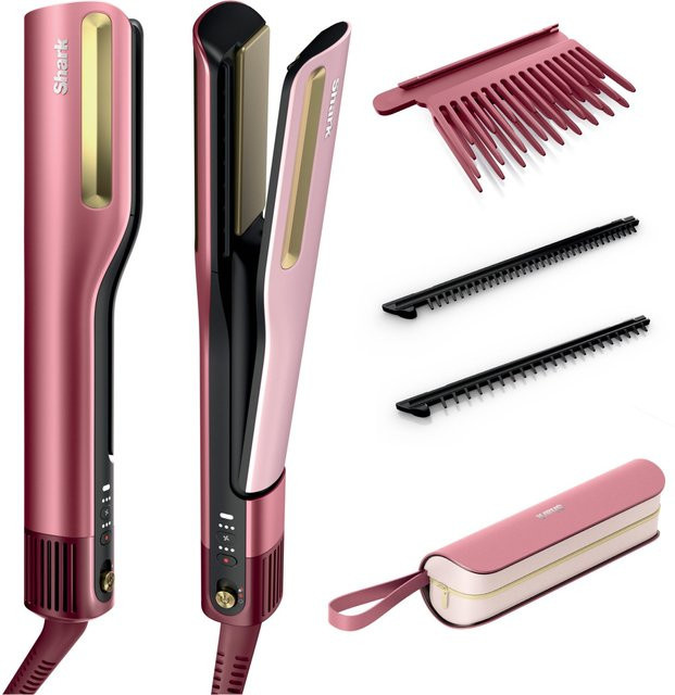 Shark SilkiPro Straight Glätteisen und Haartrockner, Rosa, Unisex - Bild 1