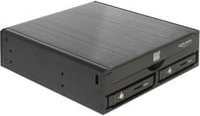 DeLOCK Wechselrahmen für 1 x 5.25 Zoll Slim Laufwerk und 2 x 2.5 Zoll SATA HDD/SSD in Schwarz - Bild 1