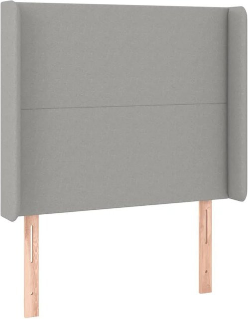 vidaXL LED Kopfteil in Hellgrau mit integrierter Beleuchtung und USB-Ladeanschluss, gepolstertes Stoff-Kopfteil B: 83 cm, T: 16 cm, H: 118 bis 128 cm - Bild 1