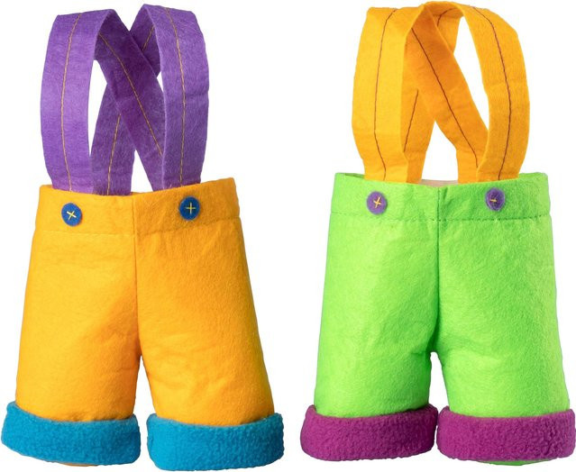 Osterbeutel Osterhasen-Hosen von viva domo, 2 Stück, mehrfarbig aus Bio-Textil - Bild 1