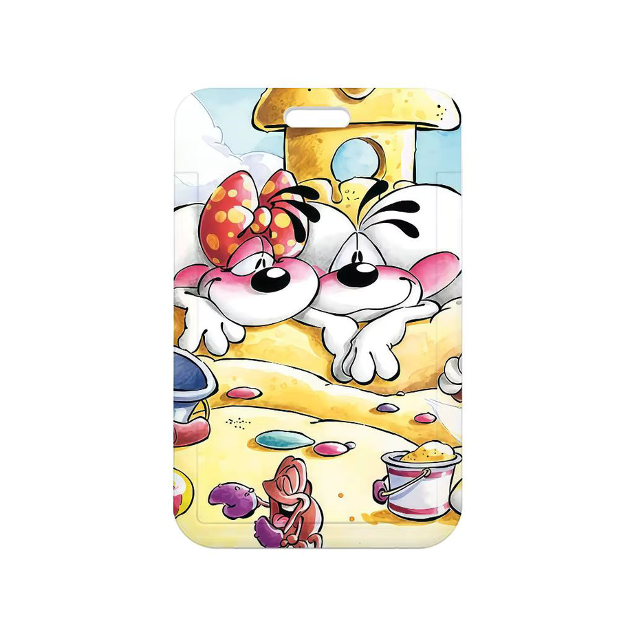 D-Diddl Kartenhalter Pink mit Kawaii Cartoon Design als Schutzhülle für Arbeitsausweise, Zugangskarten und Buskarten - Bild 4