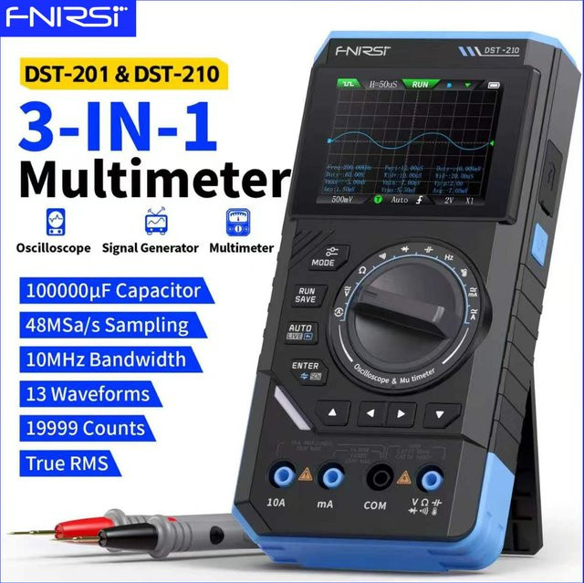 FNIRSI DST-210 und DST-201 Tragbares 3-in-1 Oszilloskop Multimeter und Signalgenerator für Elektronik-Reparatur und Diagnose - Bild 1