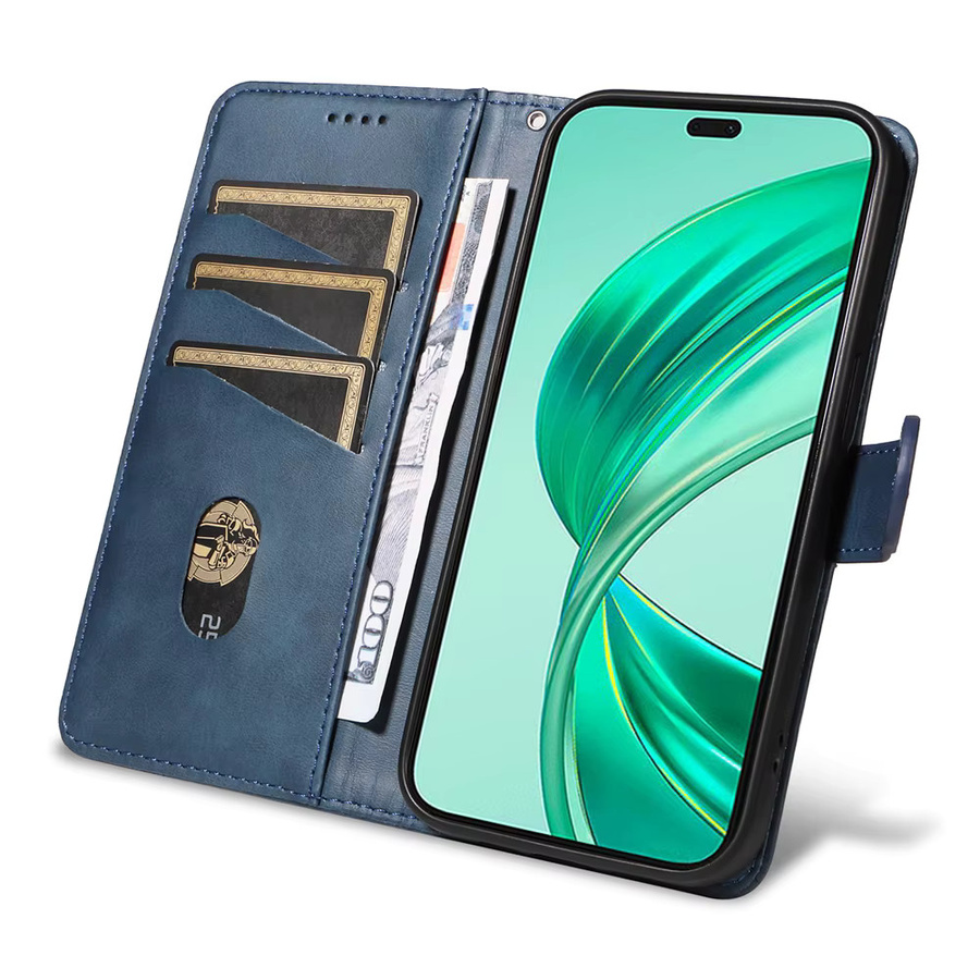 Magnetische Lederhülle für Huawei Honor X9 X9A X9B X9C X9D X8 X8A X8B X8C X7 X6 X5 Smart Wallet mit Kartensteckplätzen in Schwarz oder Blau - Bild 3