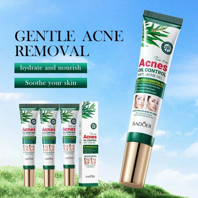 SADOER Teebaumöl Gel, Gesichtspflege mit Aloe Vera, Unreine Haut / Akne - Bild 1