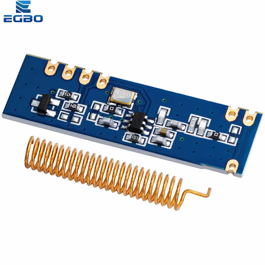 EGBO Wireless-Modul-Kit 433MHz mit ASK Sender STX882, Empfänger SRX882 und 2 Kupferfederantennen, Reichweite 100 Meter, Blau - Bild 2