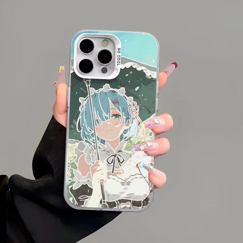 Handyhülle mit Rem Re:Zero Anime Design für iPhone und iOS Modelle, Mehrfarbig - Bild 2