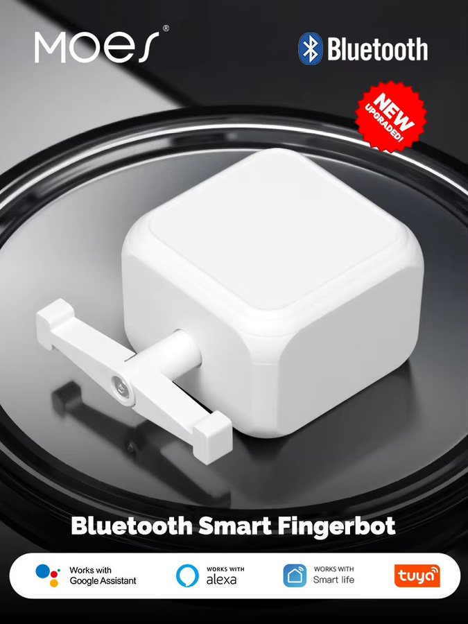 MOES Tuya Smart Bluetooth Fingerbot Akku-Schalter für Smart Life App mit Sprachsteuerung über Alexa und Google Assistant in Weiß - Bild 4