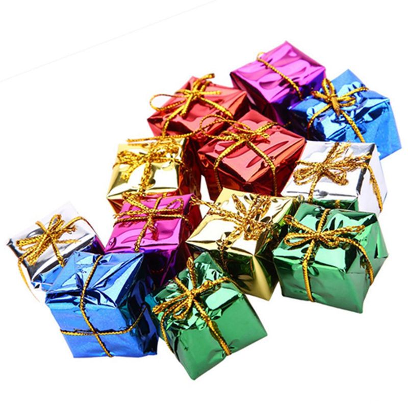TOMTOP JMS 12er Set Weihnachts-Hängeornamente in Geschenkbox, mehrfarbig, abstraktes Design aus Schaumstoff und Kunststoff - Bild 8