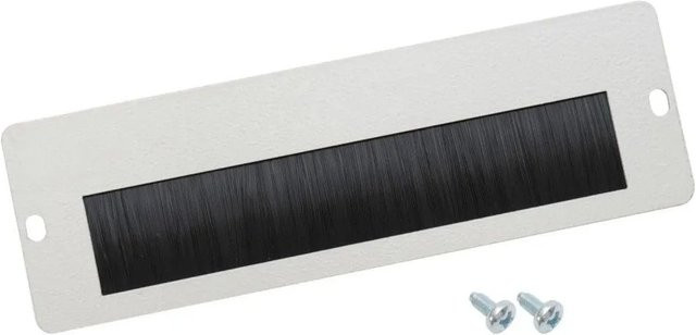 HMF Kabeldurchführung mit Bürsteneinsatz für 10 Zoll Serverschrank in Lichtgrau - Bild 1