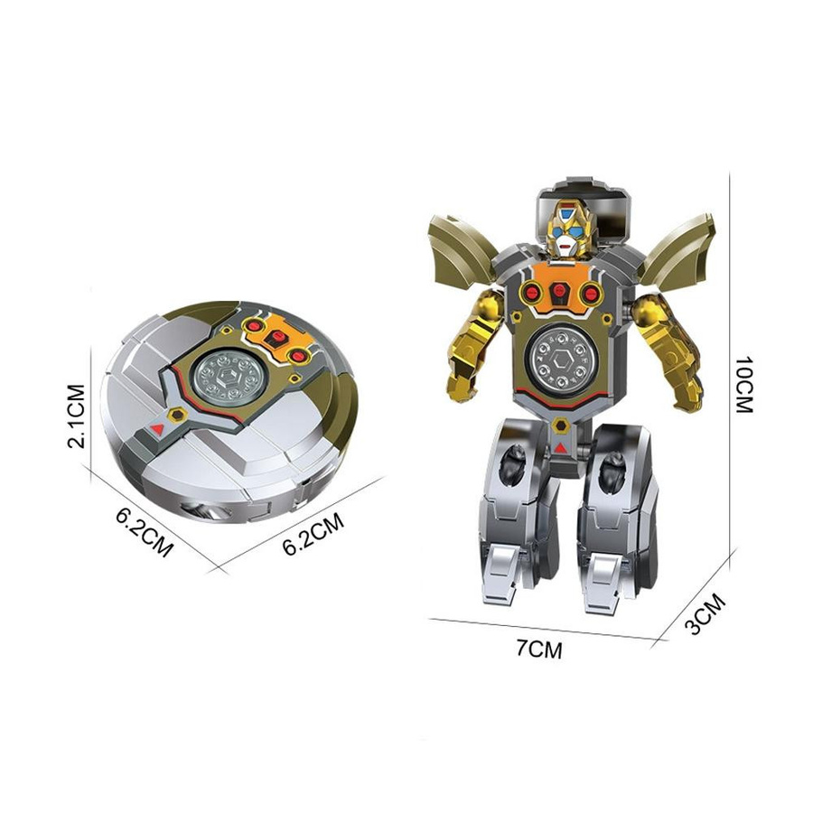 Fashnics 2-in-1 Verformbarer Roboter Fingerspitzen Kreisel Dekompression Spielzeug - Bild 2