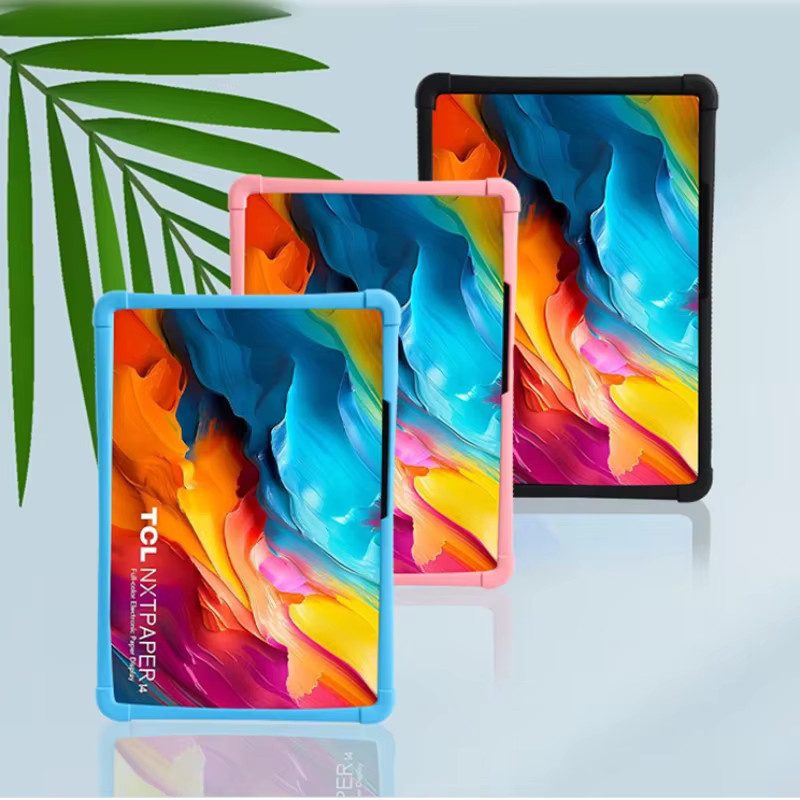 Silikon-Stoßschutzhülle für TCL NXTPAPER 14 9491G 14,3 Zoll Tablet mit verstellbarem Ständer in Pink oder Blue - Bild 3