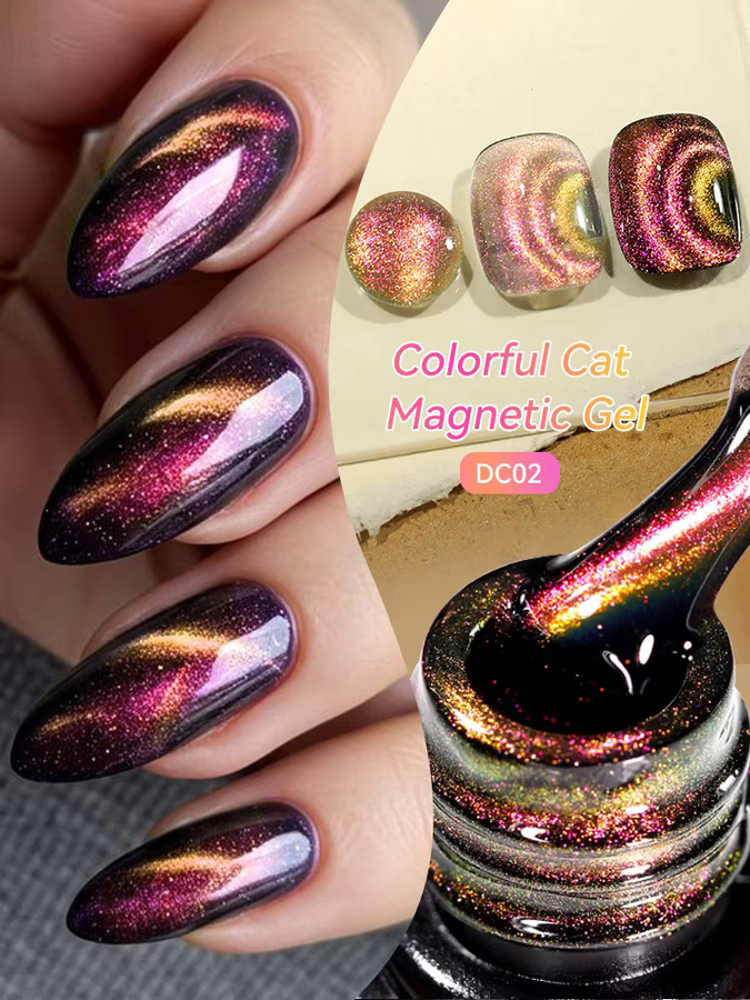 LILYCUTE Magnetisches Nagelgel, 7 ml, Glitzer, Glänzend - Bild 6