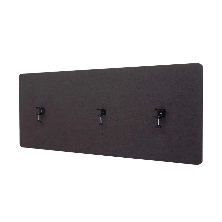 Proregal Akustik-Tischtrennwand als Büro-Sichtschutz und Pinnwand aus Stoff, Farbe: Braun-Grau, H x B x T: 60 x 160 x 2 cm - Bild 2