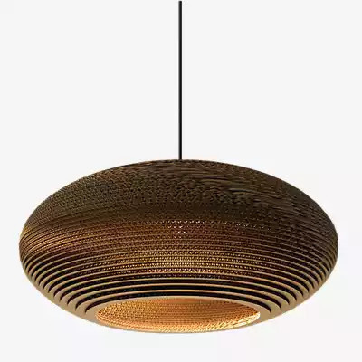 Graypants Scraplights Disc Pendelleuchte in Grau und Braun aus Holz und Metall - Bild 1