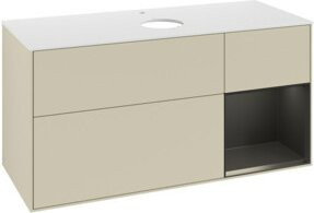 V&B Waschtischunterschrank Finion in Blau und Grau lackiert, Breite: 120 cm, Tiefe: 50,1 cm, Höhe: 50,1 cm - Bild 1