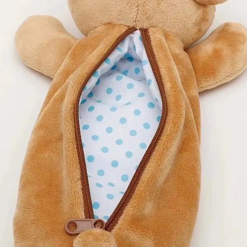 San-X Rilakkuma Korilakkuma Kawaii Plüsch-Federmäppchen in Weiß für Kinder - Bild 2