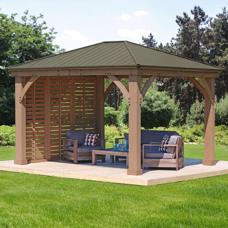 Westmann Seitenwand für Holzpavillon Devon in Natur Holz, B/H/T: 298 x 232 x 8 cm - Bild 2