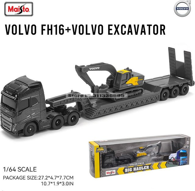 Maisto Volvo Gabelstapler, Transportfahrzeug, 1:64, Druckguss, ab 4 Jahren - Bild 1