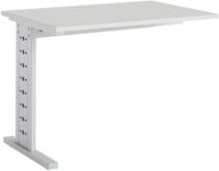 Schäfer Shop Select Ansatztisch Moxxo IQ in Lichtgrau mit C-Fuß, B: 100 cm, T: 60 cm, H: 73,5 cm - Bild 1