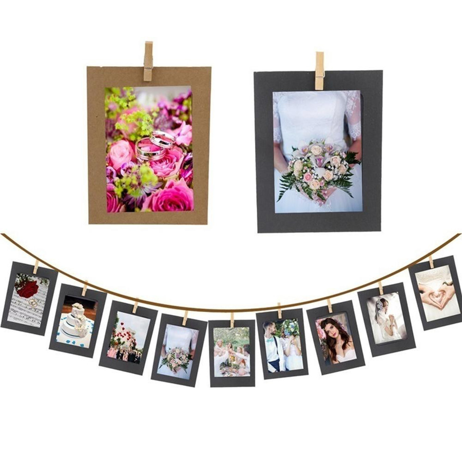 Puntos Bildhalter-Clips in Schwarz für Fotos und Papier, ideal für Babyparty oder Geburtstagsparty, 6 inch - Bild 2