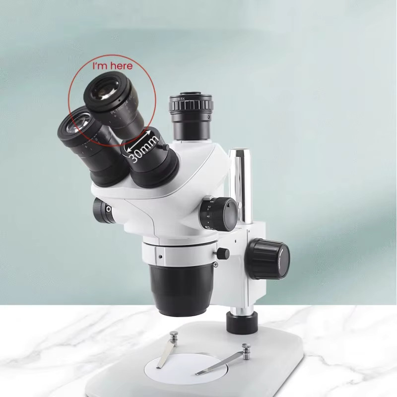 HNNYKRAY Weitwinkel-Okular PL10X für Stereomikroskope in Schwarz, dioptrienverstellbar mit 30mm Augenpunkt, kompatibel mit Olympus und Nikon, inklusive Augenmuscheln - Bild 4