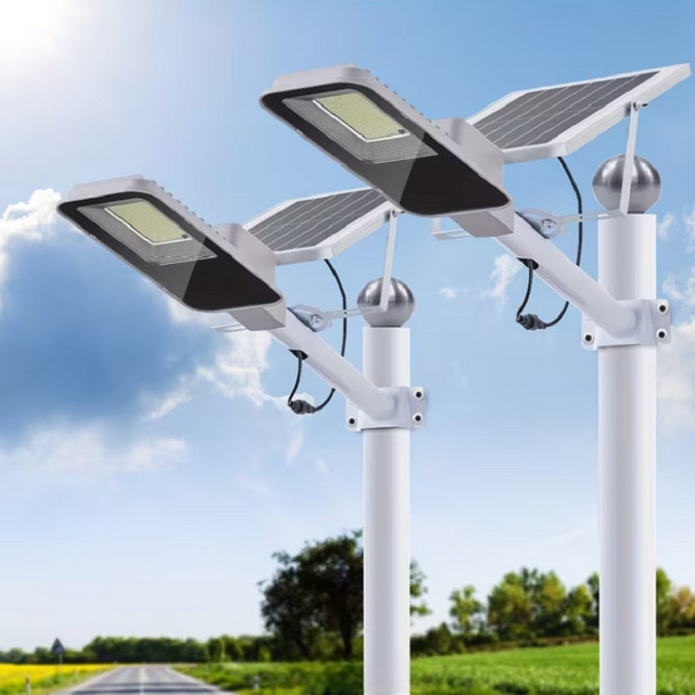 YQCHEZI Solar-LED-Straßenleuchte für den Außenbereich mit IP65 Wasserdichtigkeit und Dämmerungssensor zur Wandmontage für Garten und Garage - Bild 1
