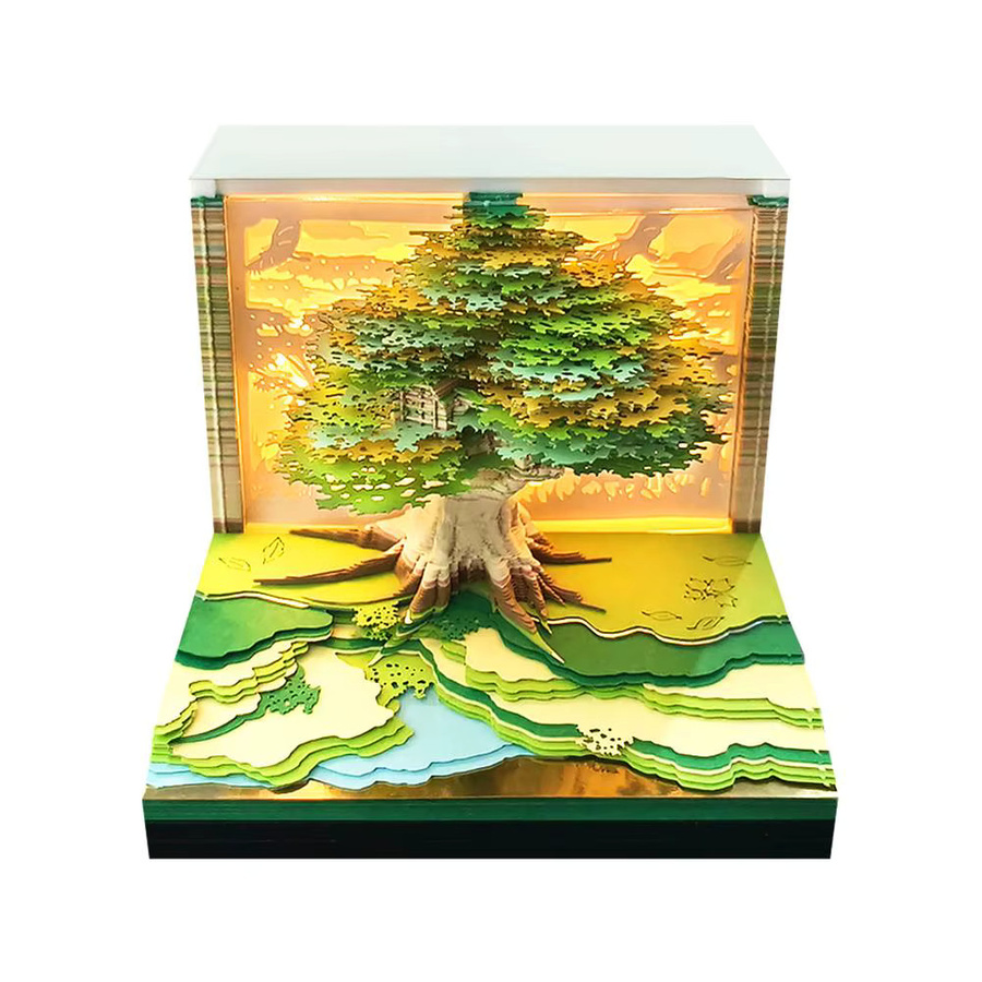 Omoshiroi Block 3D-Notizblock Baumhaus 3D-Kalender 2026 in Multicolour - Bild 5