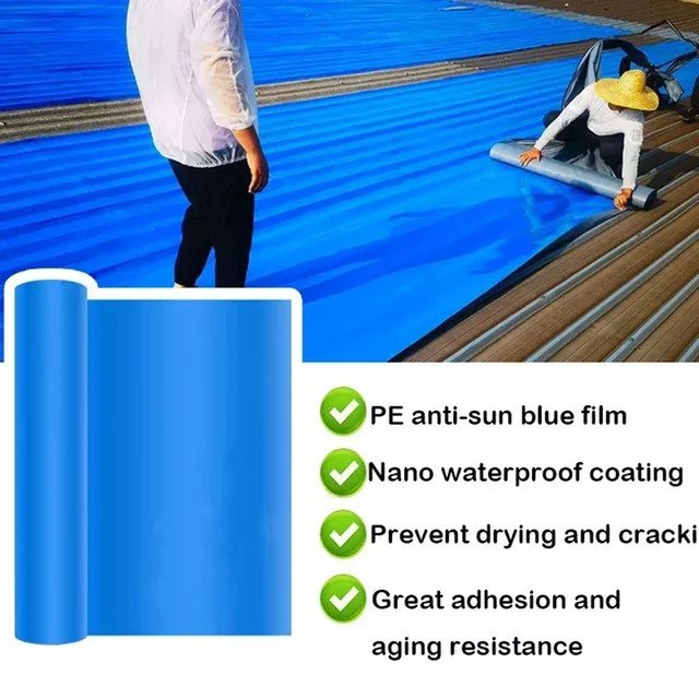 Wasserdichtes Reparatur-Klebeband zur Leckage-Abdichtung für Dach, Wand und Fliesen in Silber oder Blau - Bild 1