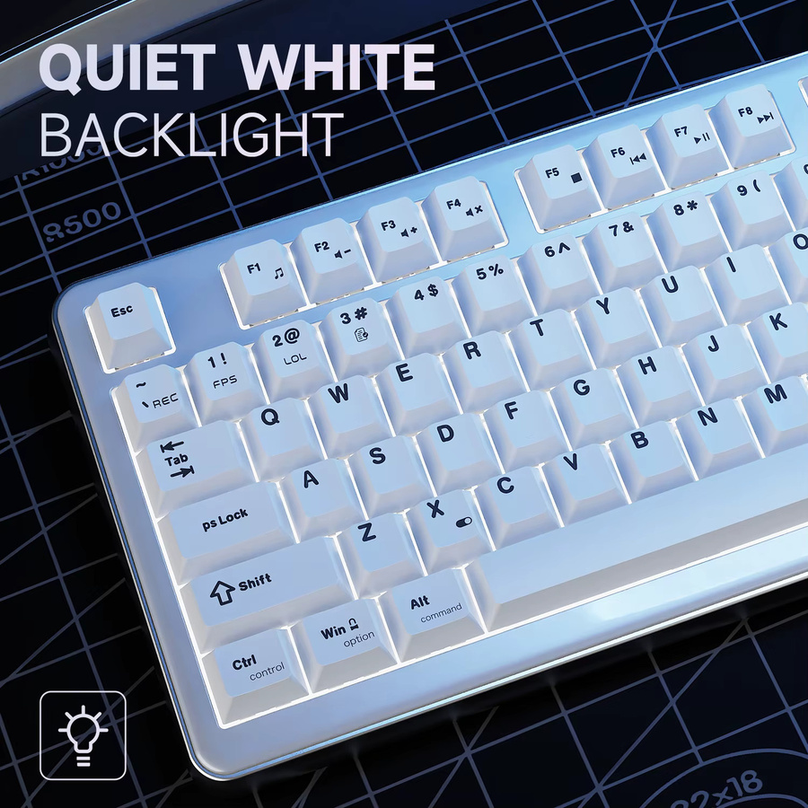 Ajazz AK100 MAX Mechanische Gaming-Tastatur in Schwarz mit keltischem Design, 98 Tasten, LDG-Farbdisplay und Aluminiumgehäuse - Bild 2