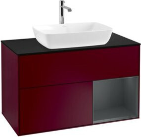 V&B Waschtischunterschrank Finion 100 in Blau, lackiert, B/T/H: 100 x 50,1 x 50,1 cm - Bild 1