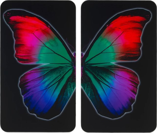 Wenko Herdabdeckplatten Universal Butterfly by Night 2er Set Mehrfarbig - Bild 1